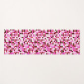 Fliesen, rosa Mosaikfliesen, geometrisches Muster Yogamatte (Vorderseite (Horizontal))