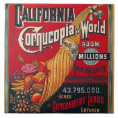 Fliesen-Vintage Kalifornienimmigranten u. Fliese (Vorderseite)