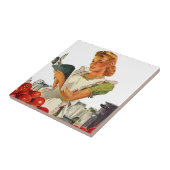 Fliesen-Vintager Küchen-Koch-Retro stilvolle Dame Fliese (Seite)