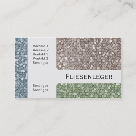Fliesen- Visitenkarte (Vorderseite)