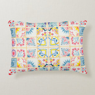 Fliesenboden mit orientalischen Ornamenten. Waterc Dekokissen