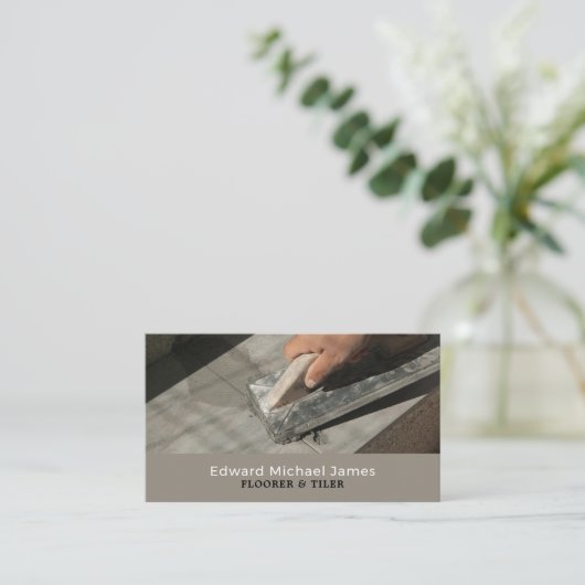 Fliesendarm, Fußboden, Flieseninstallationsprogram Visitenkarte (Stehend Vorderseite)