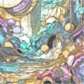 Fliesender Goldfluss Aufkleber (Vorderseite)