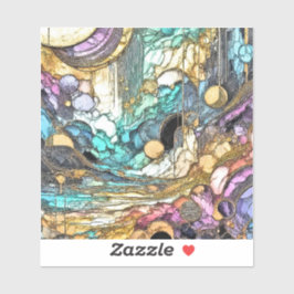 Fliesender Goldfluss  Aufkleber