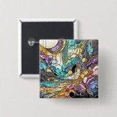 Fliesender Goldfluss Button (Vorne & Hinten)