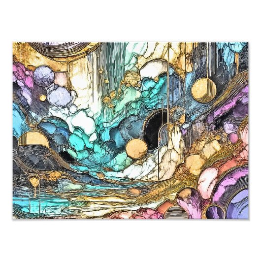 Fliesender Goldfluss Fotodruck (Vorne)