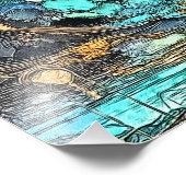 Fliesender Goldfluss Fotodruck (Ecke)