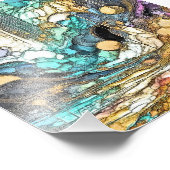 Fliesender Goldfluss Fotodruck (Ecke)