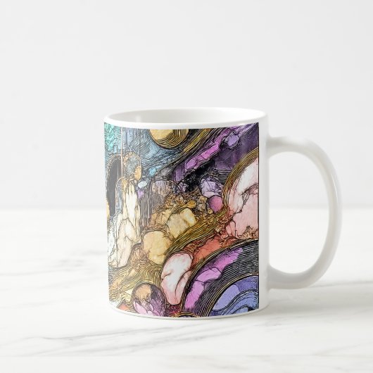 Fliesender Goldfluss Kaffeetasse (Rechts)