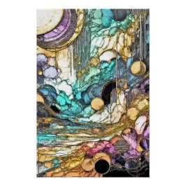 Fliesender Goldfluss  Poster