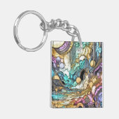 Fliesender Goldfluss Schlüsselanhänger (Vorderseite links)