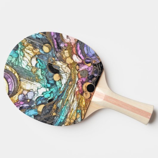 Fliesender Goldfluss Tischtennis Schläger (Seitenansicht)