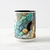 Fliesender Goldfluss  Zweifarbige Tasse (Mittel)