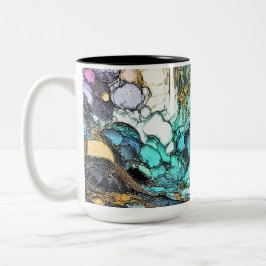 Fliesender Goldfluss  Zweifarbige Tasse