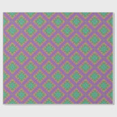 Fliesendesign farbiger konzentrischer Kreise Geschenkpapier (Flach)