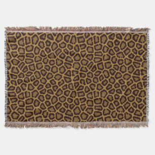 Fliesenhintergrund mit einem Leopardpelz Decke