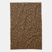Fliesenhintergrund mit einem Leopardpelz Handtuch (Vertikal)
