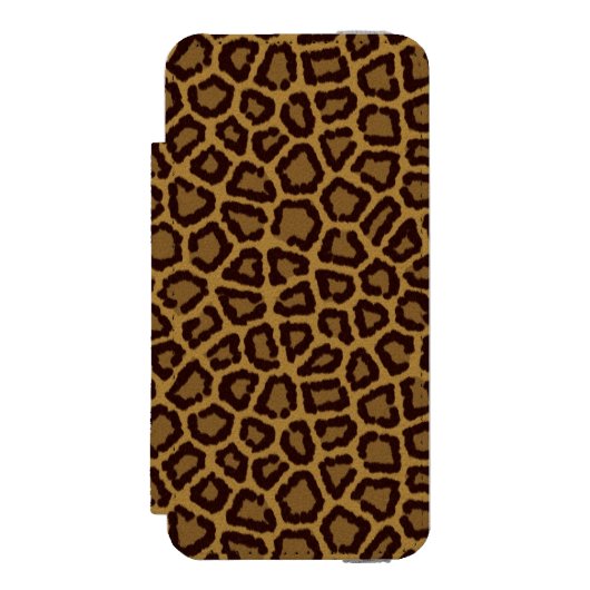 Fliesenhintergrund mit einem Leopardpelz Incipio iPhone Geldbeutel-Hülle (Folio Vorderseite)