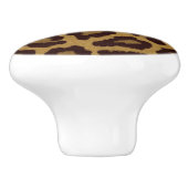 Fliesenhintergrund mit einem Leopardpelz Keramikknauf (Seitenansicht)