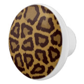 Fliesenhintergrund mit einem Leopardpelz Keramikknauf (Rechts)