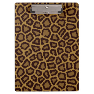 Fliesenhintergrund mit einem Leopardpelz Klemmbrett