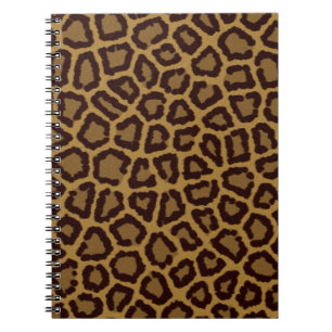 Fliesenhintergrund mit einem Leopardpelz Notizblock