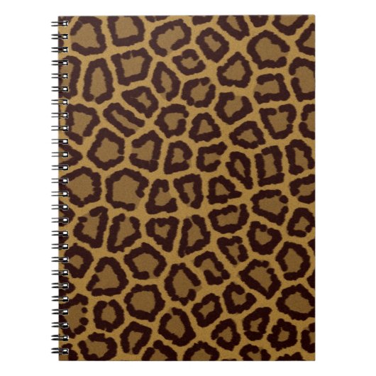 Fliesenhintergrund mit einem Leopardpelz Notizblock (Vorderseite)