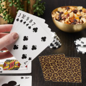 Fliesenhintergrund mit einem Leopardpelz Spielkarten (In Situ)