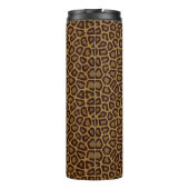 Fliesenhintergrund mit einem Leopardpelz Thermosbecher (Rückseite)