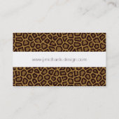 Fliesenhintergrund mit einem Leopardpelz Visitenkarte (Rückseite)