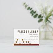 Fliesenleger Handwerk Visitenkarte (Stehend Vorderseite)