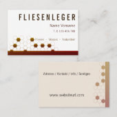Fliesenleger Handwerk Visitenkarte (Vorne/Hinten)