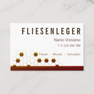 Fliesenleger Handwerk Visitenkarte