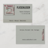 Fliesenleger Handwerk Visitenkarte (Vorne/Hinten)