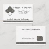 Fliesenleger Handwerk Visitenkarte (Vorne/Hinten)