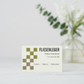 Fliesenleger Handwerk Visitenkarte (Stehend Vorderseite)