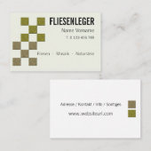 Fliesenleger Handwerk Visitenkarte (Vorne/Hinten)
