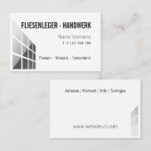Fliesenleger Handwerk Visitenkarte (Vorne/Hinten)