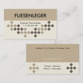 Fliesenleger- Handwerker Visitenkarte (Vorne/Hinten)