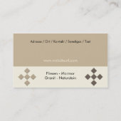 Fliesenleger- Handwerker Visitenkarte (Rückseite)