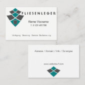 Fliesenleger - Handwerker Visitenkarte (Vorne/Hinten)