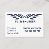 Fliesenleger Handwerker Visitenkarte (Vorderseite)