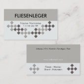 Fliesenleger- Handwerker Visitenkarte (Vorne/Hinten)