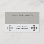 Fliesenleger- Handwerker Visitenkarte (Rückseite)