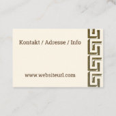 Fliesenleger  Haustechnik Visitenkarte (Rückseite)