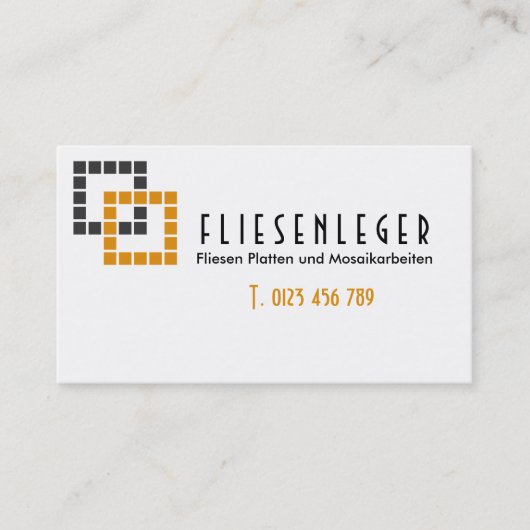 Fliesenleger Visitenkarte (Vorderseite)