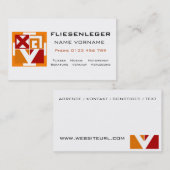 fliesenleger visitenkarte (Vorne/Hinten)