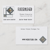 fliesenleger visitenkarte (Vorne/Hinten)