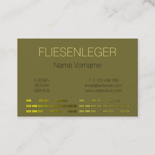 fliesenleger visitenkarte (Vorderseite)