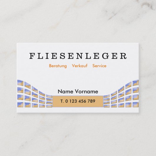 fliesenleger visitenkarte (Vorderseite)